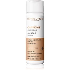 Revolution Hair Care Champú Energizante CAFFEINE con Cafeína para Brillo, Hidratación y Volumen, Sin Sulfatos, Vegano 250 ml
